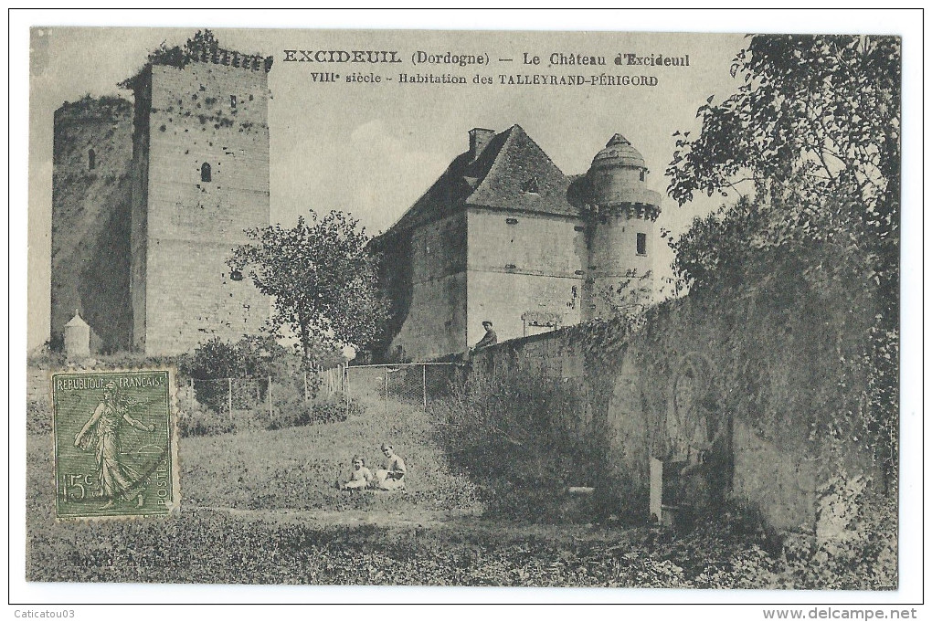 EXCIDEUIL (Dordogne, 24) Le Château VIIIeme - Habitation Des Talleyrand-Périgord - Animée - Autres & Non Classés