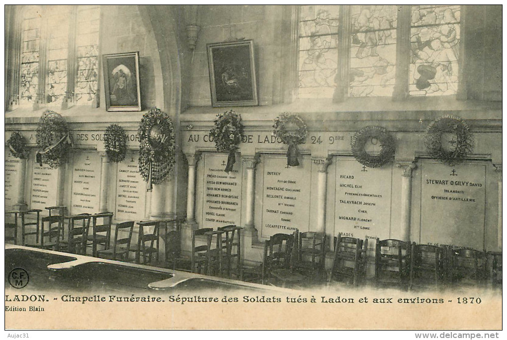 Dép 45 - Militaria - Ladon - Chapelle Funéraire - Sépulture Des Soldats Tués à Ladon Et Aux Environs De 1870 - état - Autres & Non Classés