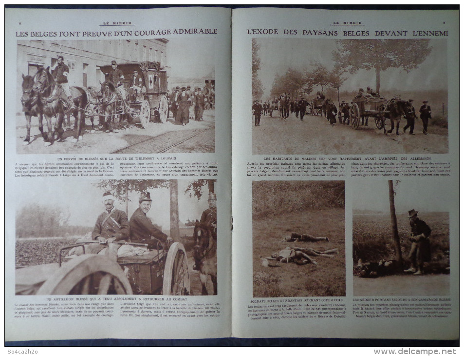 Le Miroir N° 40 30 Août 1914 L'aviateur Pégoud; Mort Du 264ème Pape; Les Ambulancières Anglaises En Belgique - Informations Générales