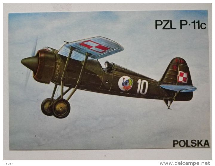 Polish  Fighter  Pzl P11   / Polish Postcard - 1939-1945: 2ème Guerre