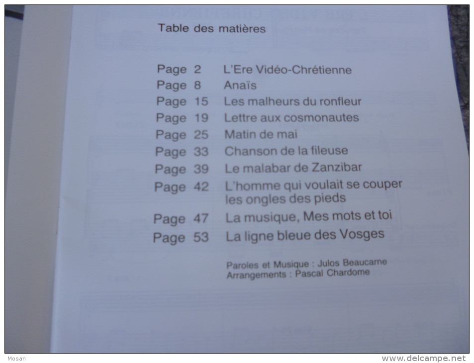 Julos Beaucarne. 10 Partitions. Cahier De Chansons N°18. L'Eve Vidéo-Chrétienne - Partitions Musicales Anciennes