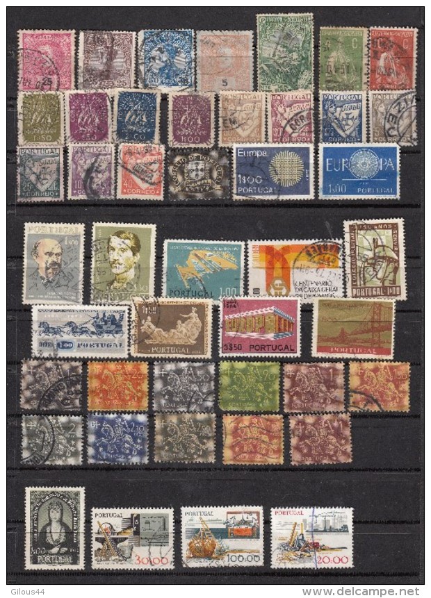 Portugal   Lot De 45 Timbres - Sammlungen