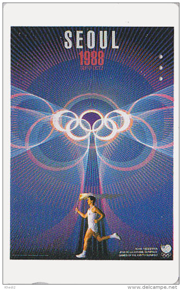 TC JAPON / 110-015 - Poster JEUX OLYMPIQUES SEOUL 1988 - OLYMPIC GAMES KOREA COREE - JAPAN Sport Phonecard - 170 - Olympic Games