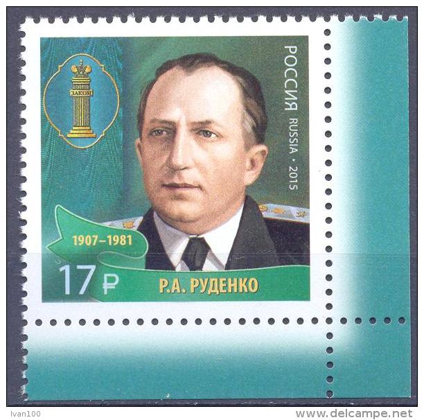 2015. Russia, Russian Lawyers, R. Rudenco, 1v, Mint/** - Nuevos