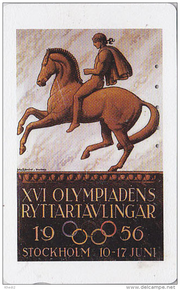 Télécarte Japon Poster JEUX OLYMPIQUES STOCKHOLM 1956 / 1 - OLYMPIC GAMES SWEDEN - Japan Sport Phonecard - 174 - Jeux Olympiques
