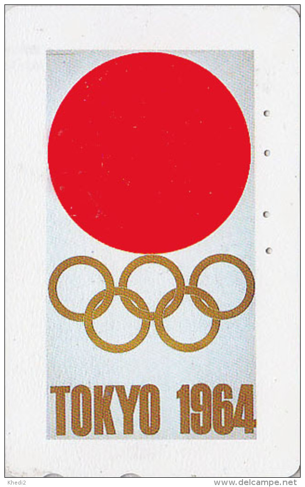 TC JAPON / 110-011 -  Poster JEUX OLYMPIQUES TOKYO 1964 Drapeau Flag - OLYMPIC GAMES JAPAN Sport Phonecard - 178 - Jeux Olympiques