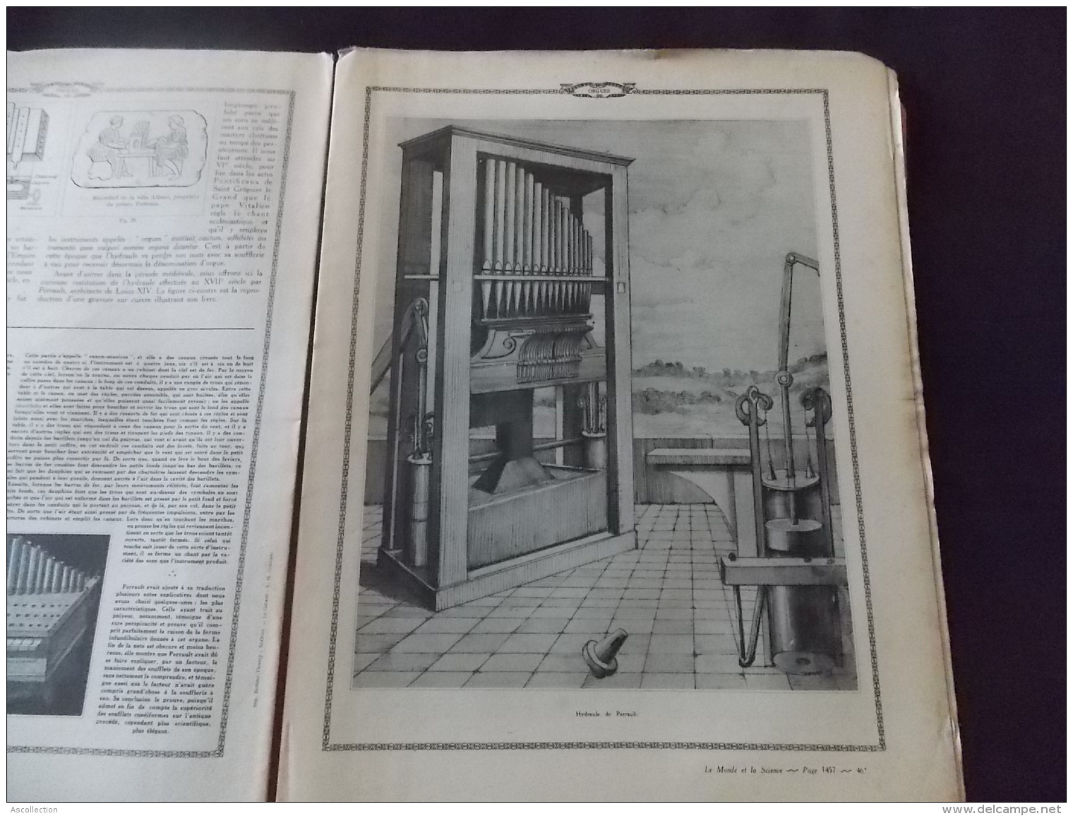 Le Monde Et La Science N 46Mecanographie Orgues Illustrations Orgues Albert Hall Riga Madeleine Saint Denis - Encyclopédies