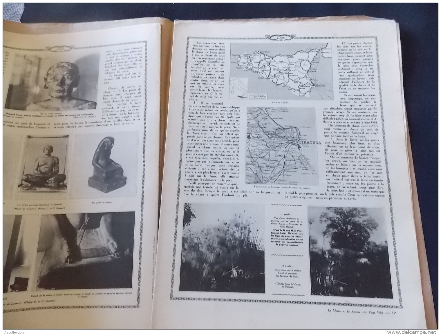 Le Monde Et La Science N 53 Papier Cartons Et Celluloses Modernes " Usine Des Papeteries De France " - Encyclopedieën