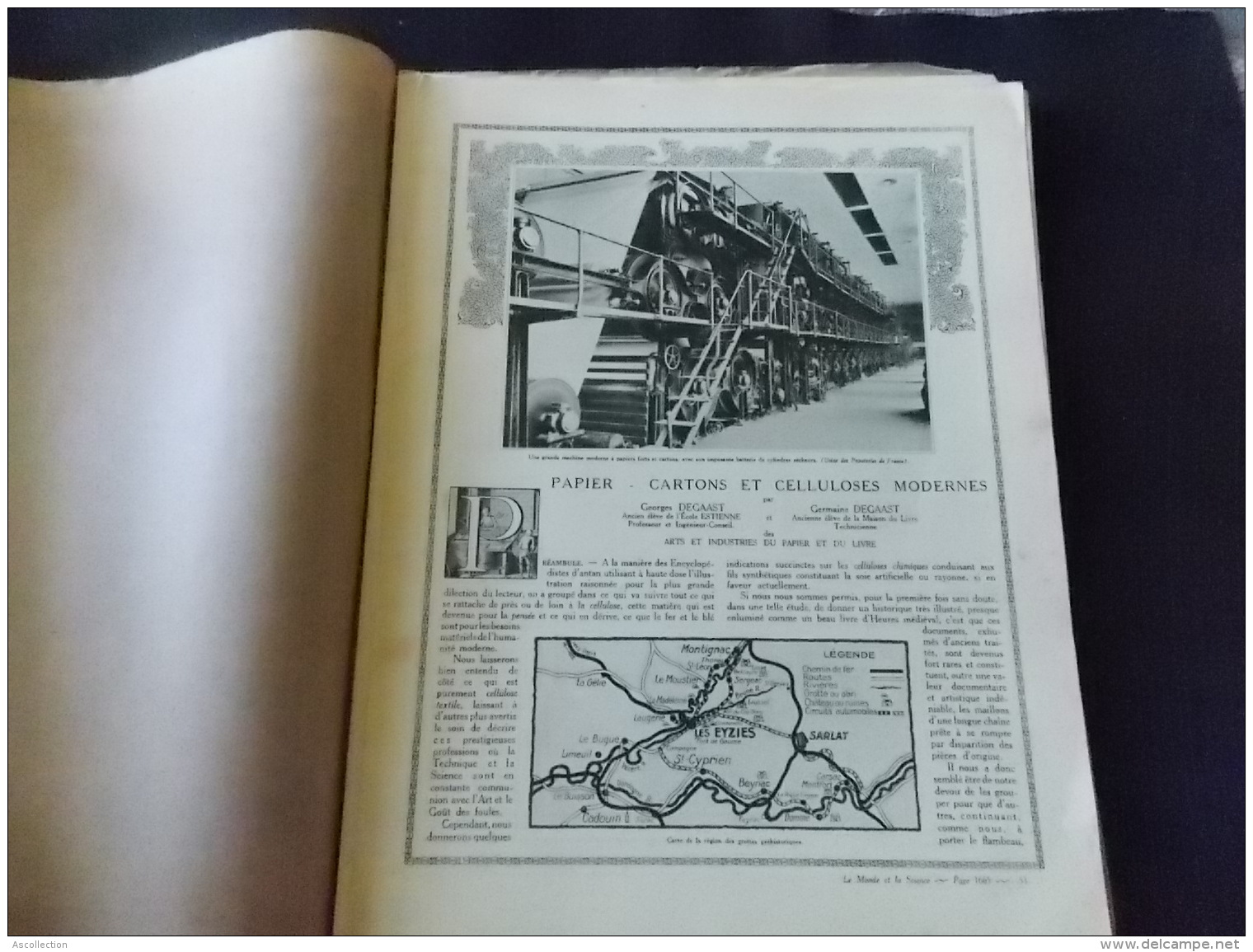 Le Monde Et La Science N 53 Papier Cartons Et Celluloses Modernes " Usine Des Papeteries De France " - Encyclopedieën