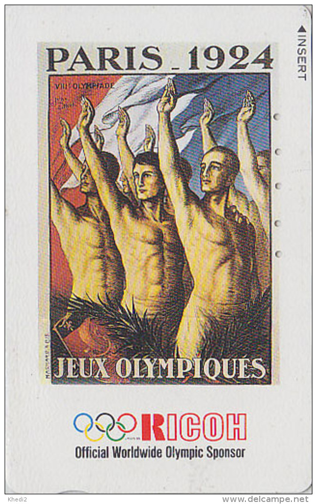 TC JAPON / 110-011 -  Poster JEUX OLYMPIQUES PARIS 1924 - OLYMPIC GAMES FRANCE - JAPAN Sport Phonecard - 180 - Jeux Olympiques