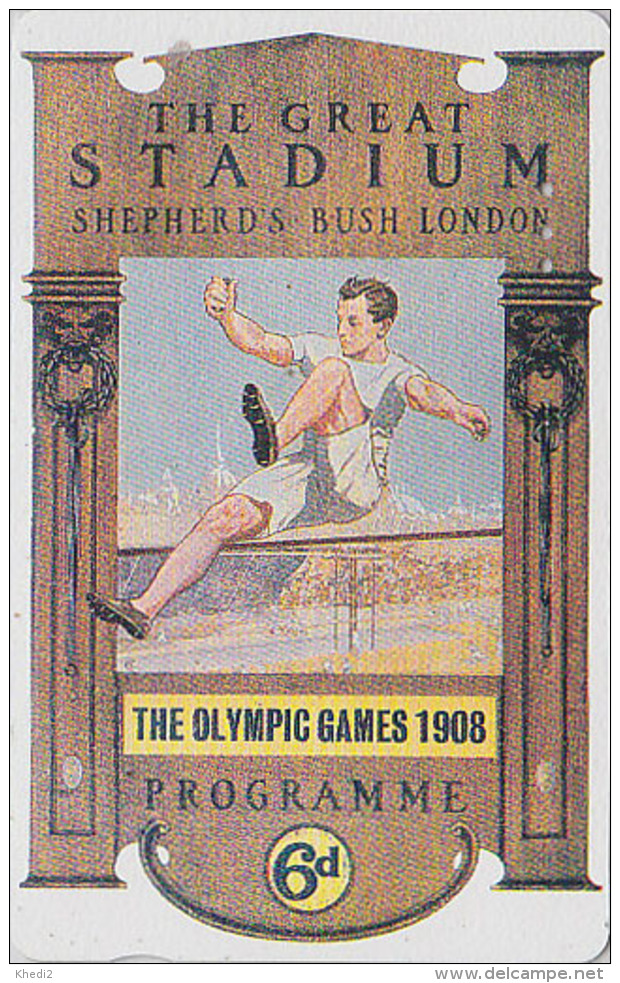 Télécarte Japon Poster JEUX OLYMPIQUES - LONDON 1908 - SAUT - OLYMPIC GAMES - ENGLAND Rel. - Japan Sport Phonecard - 183 - Jeux Olympiques