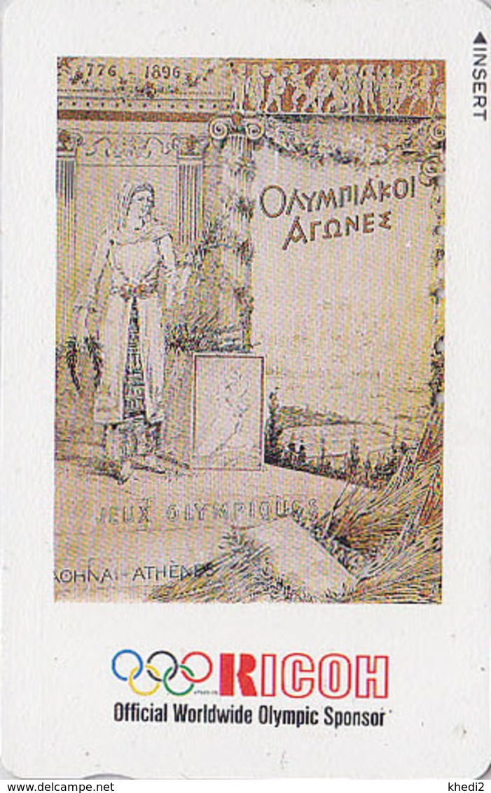 TC Japon / 110-011 - POSTER JEUX OLYMPIQUES GRECE ATHENES 1896 / RICOH - OLYMPIC GAMES GREECE - Japan Phonecard - Juegos Olímpicos