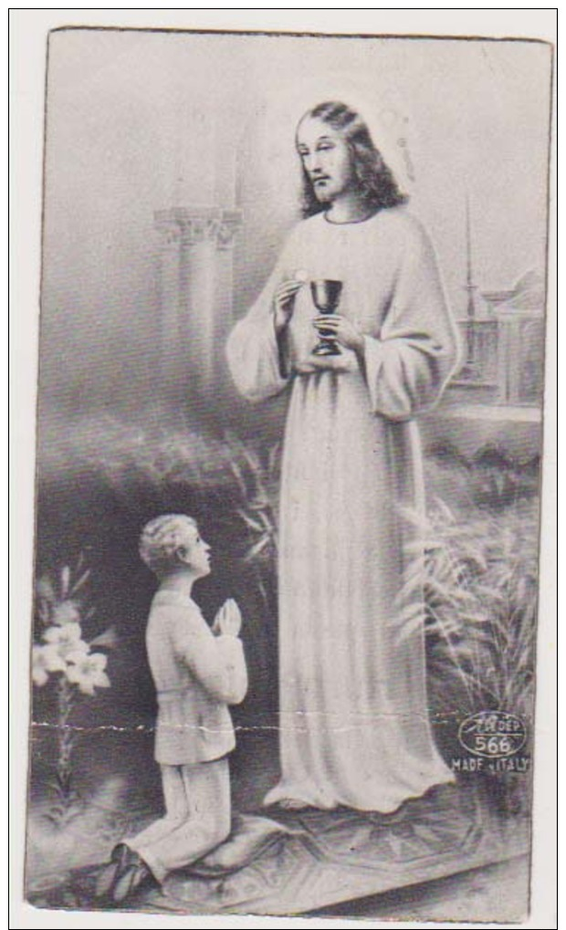 ANTICO SANTINO SEPIA AR 566 RICORDO PRIMA COMUNIONE 1936 IMAGE PIEUSE ANDACHTSBILD HOLY CARD - Imágenes Religiosas