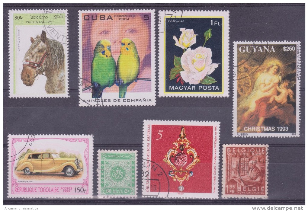 LOT OF USED STAMPS    ANIMALES  ANIMALS CARS  COCHES PAISES  COUNTRIES VARIOS  VARIOUS   S-1491 - Mezclas (max 999 Sellos)