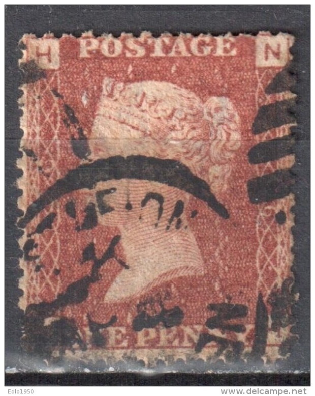 Great Britain 1858-79 - Queen Victoria, 1d Red - Mi.16 - Used - Used Stamps