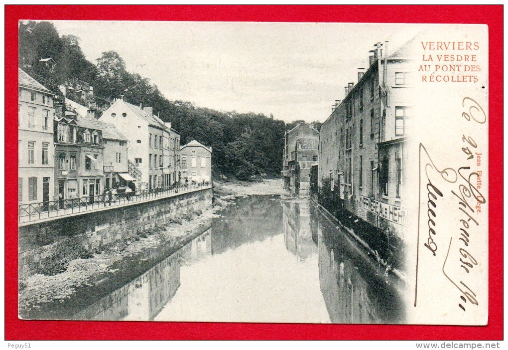 Verviers. La Vesdre Au Pont Des Récollets. Imprimerie Alb. Hermann.  1901 - Verviers