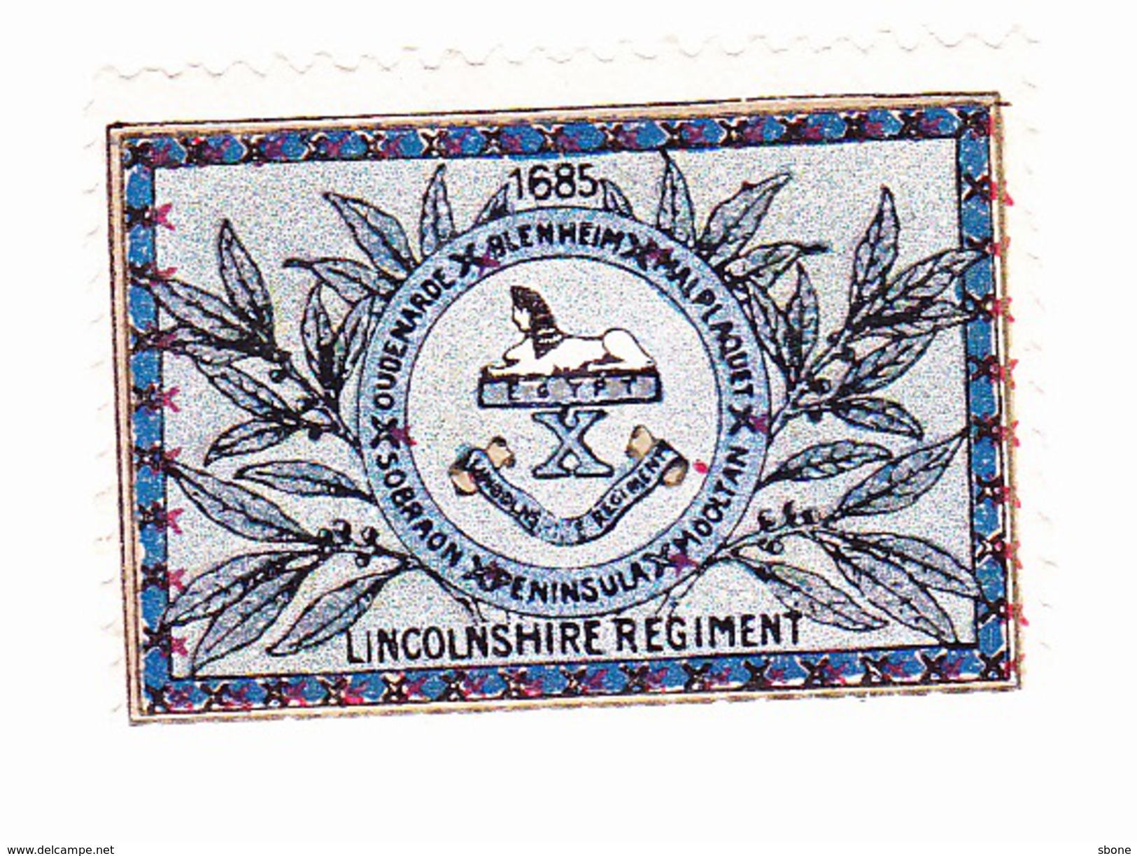 Vignette Militaire Delandre - Angleterre - Lincolnshire Regiment - Military Heritage