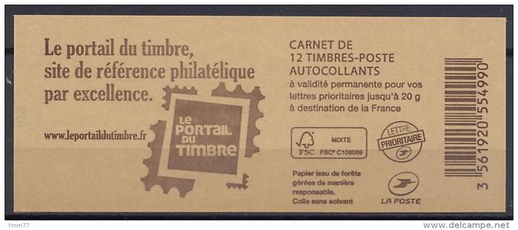 Carnet Usage Courant  Type Marianne De Ciappa Et Kawena Non Dentelé Adhésif "Le Portail Du Timbre" - Autres & Non Classés