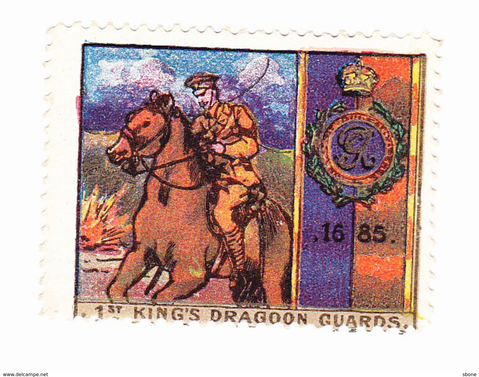 Vignette Militaire Delandre - Angleterre - 1st King's Dragoon Guards - Vignette Militari