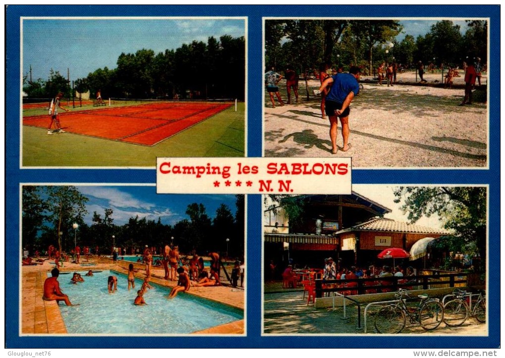 34-FRONTIGNAN..CAMPING LES SABLONS.....4 VUES..CPM - Frontignan