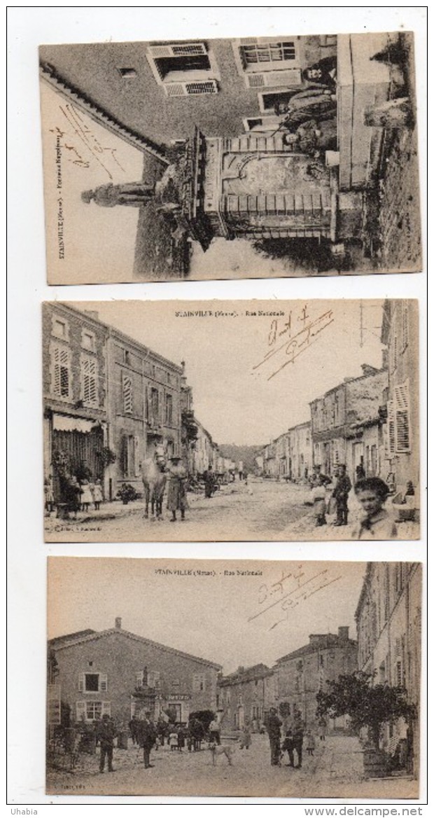 Stainville.Rue Nationale.Fontaine Napoleon. - Autres & Non Classés