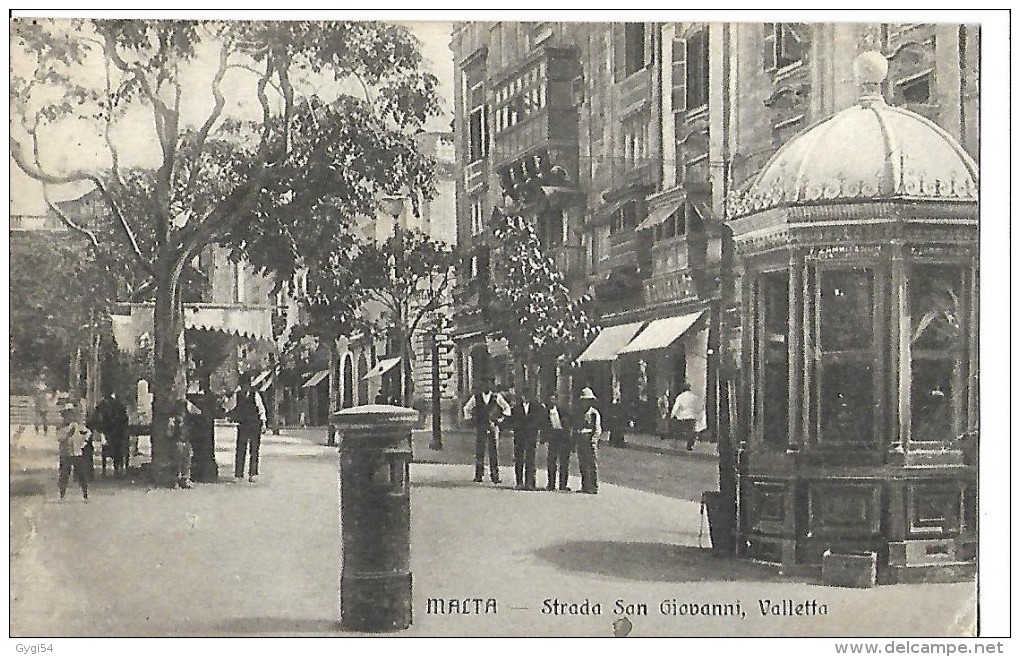 Strada San Giovanni ,Valetta  CPA 1905 - Malte