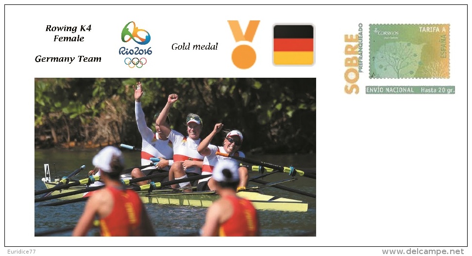 Spain 2016 - Olympic Games Rio 2016 - Gold Medal Rowing Female Germany Cover - Otros & Sin Clasificación