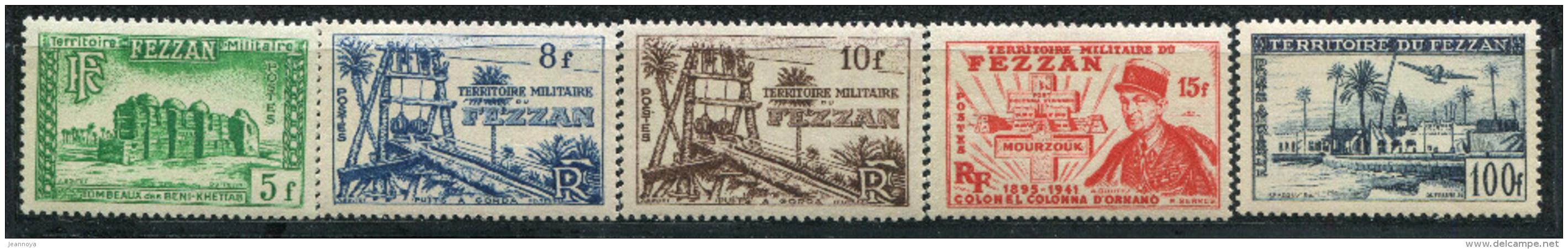 FEZZAN - N° 46 À 48 + 50 + PA N°6 - TOUS * * - SUP - Unused Stamps