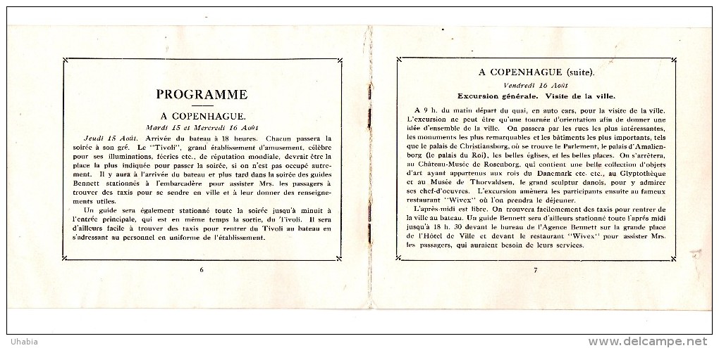 Paquebot "Colombie".Croisiere Des Vikings. 1933.Liste Des Passagers.Menus.Courrier.Excursions Etc.... - Steamers