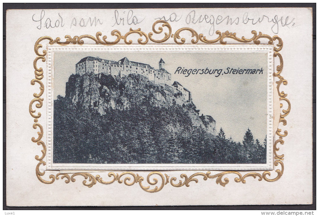 AUSTRIA , RIEGERSBURG , HARMONICA ,  OLD  POSTCARD - Riegersburg