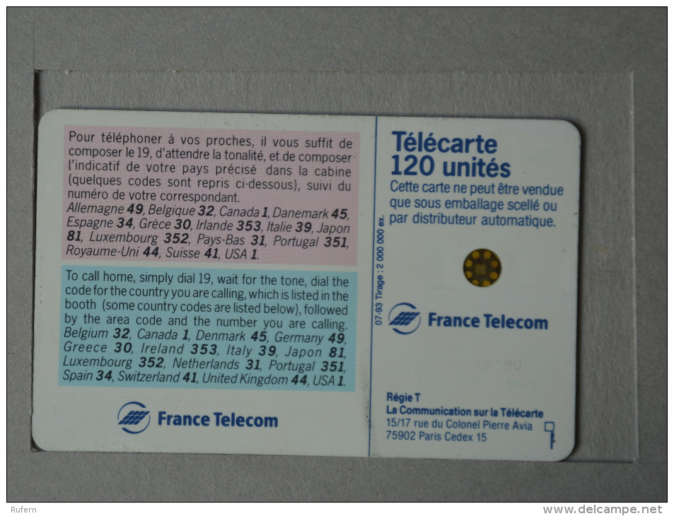 FRANCE    - TELECARTE - CREDIFONE - CALLCARD - TELEFONKARTE   2 SCANS - (Nº15835) - 120 Units