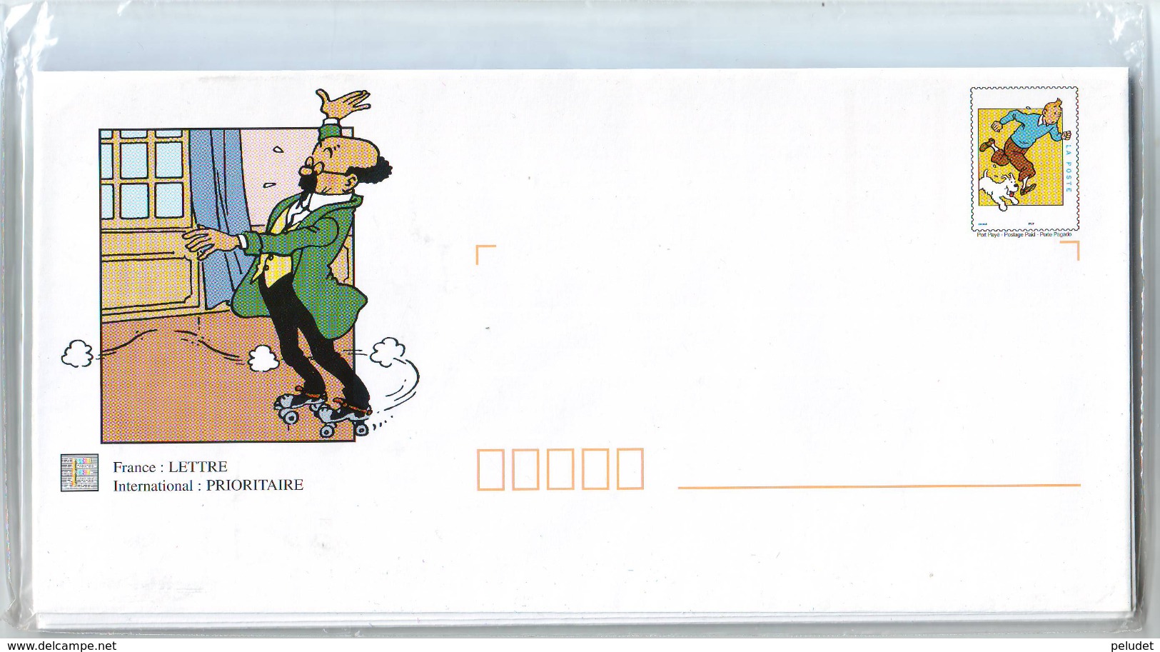 TINTIN - 5 PAP Prêt à Poster - 5 Enveloppes Pré-timbrées Illustrées Et 5 Cartes De Correspondance - Listos A Ser Enviados: Otros (1995-...)