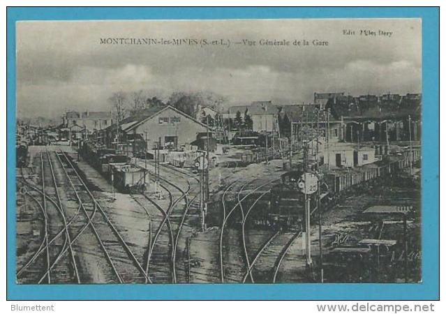 CPA Chemin De Fer Trains Vue Générale De La Gare MONTCHANIN LES MINES 71 - Autres & Non Classés