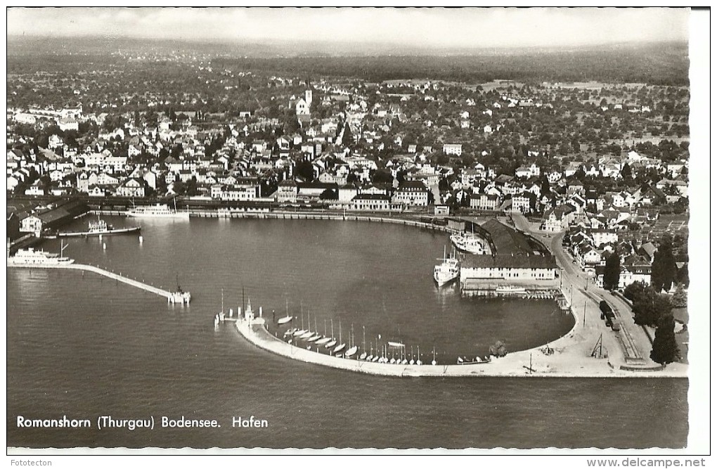 Switzerland, Romanshorn (Thurgau) Bodensee. Hafen - Harbour, Porto - Svizzera - Romanshorn