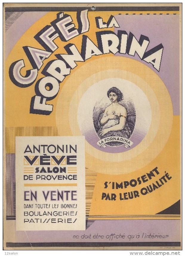 SALON DE PROVENCE AFFICHE CAFE Antonin VEVE 20 X 30 Cm - Salon De Provence