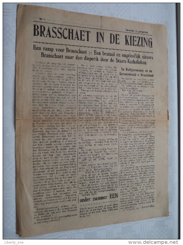 BRASSCHAET IN DE KIEZING ( Nr. 1 - Verschijnt Bij Gelegenheid ) STEMT Allen Onder N° 1 ( Zie Foto´s ) ! - Decreti & Leggi