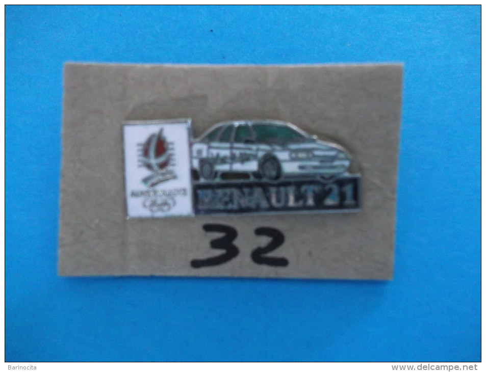 PIN´S - RENAULT "   RENAULT 21   Pub Sponsor  J O  Albertville 92   "  - Voir Photo ( 32 ) - Renault