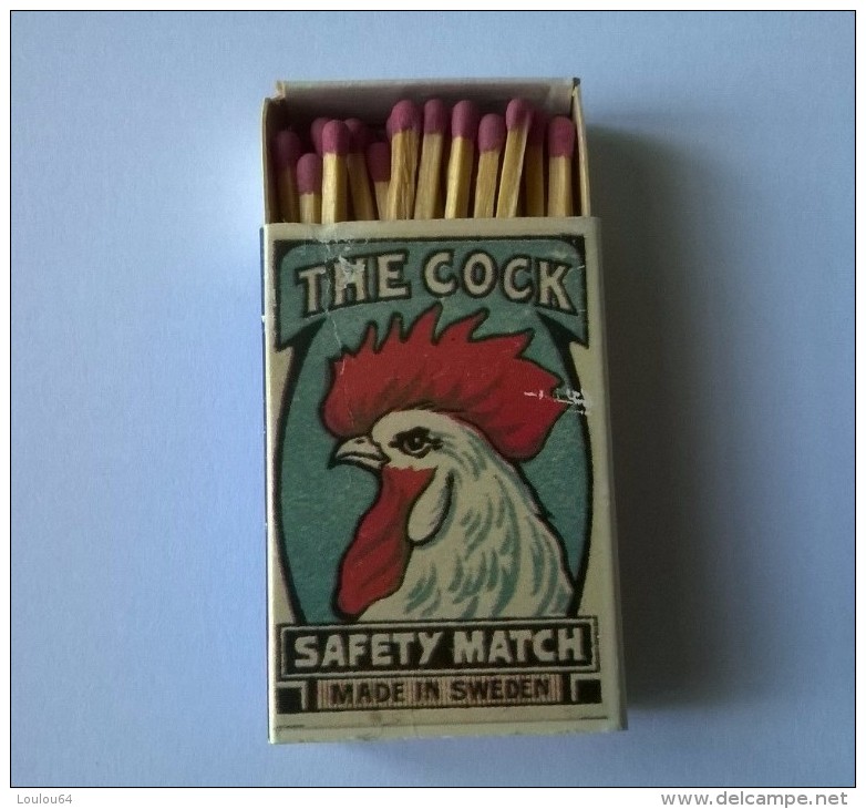 Boîte D'allumettes - The Cock - Safety Match - Made In Sweden - - Boites D'allumettes