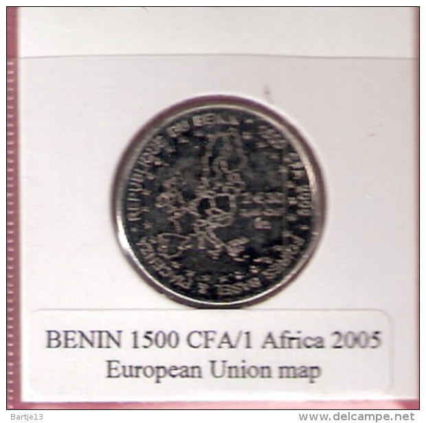 BENIN 1500 CFA 2005 MAP EUROPEAN UNION UNC. NOT IN KM - Benin