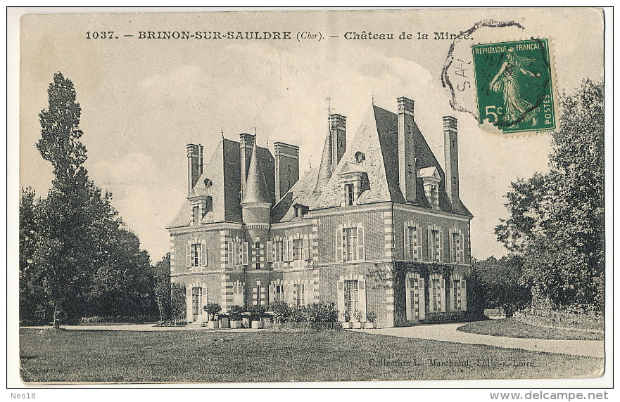 1037 Brinon Sur Sauldre Chateau De La Minée Edit Marchand Sully - Brinon-sur-Sauldre