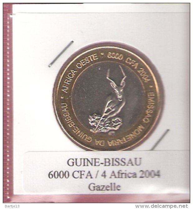 GUINEA BISSAU 6000 CFA 2004 GAZELLE BIMETAL UNC NOT IN KM - Guinea-Bissau