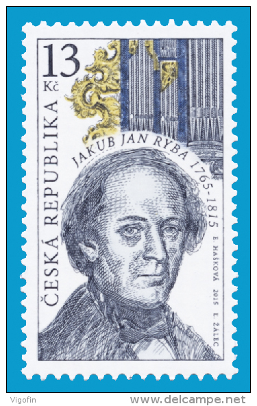 CZ 2015-863 Jakub Jan Riba, CZECH REPUBLIK, 1 X 1v, MNH - Neufs