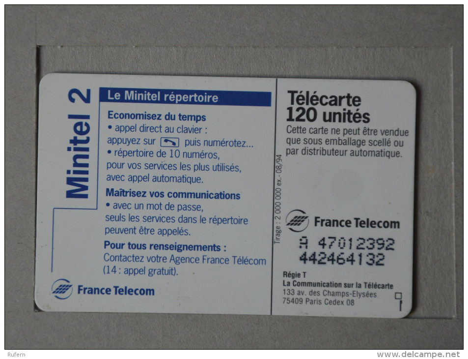 FRANCE    - TELECARTE - CREDIFONE - CALLCARD - TELEFONKARTE   2 SCANS - (Nº15882) - 120 Units