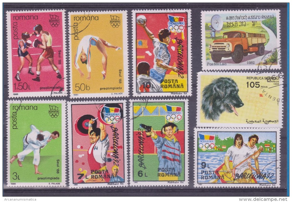 LOT OF USED STAMPS COCHES CARS DEPORTES SPORTS ANIMALES  ANIMALS  PAISES  COUNTRIES VARIOS  VARIOUS   S-1513 - Lots & Kiloware (max. 999 Stück)