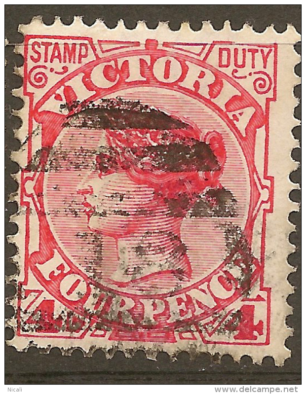 VICTORIA 1896 4d Red QV SG 337 U #VI652 - Used Stamps