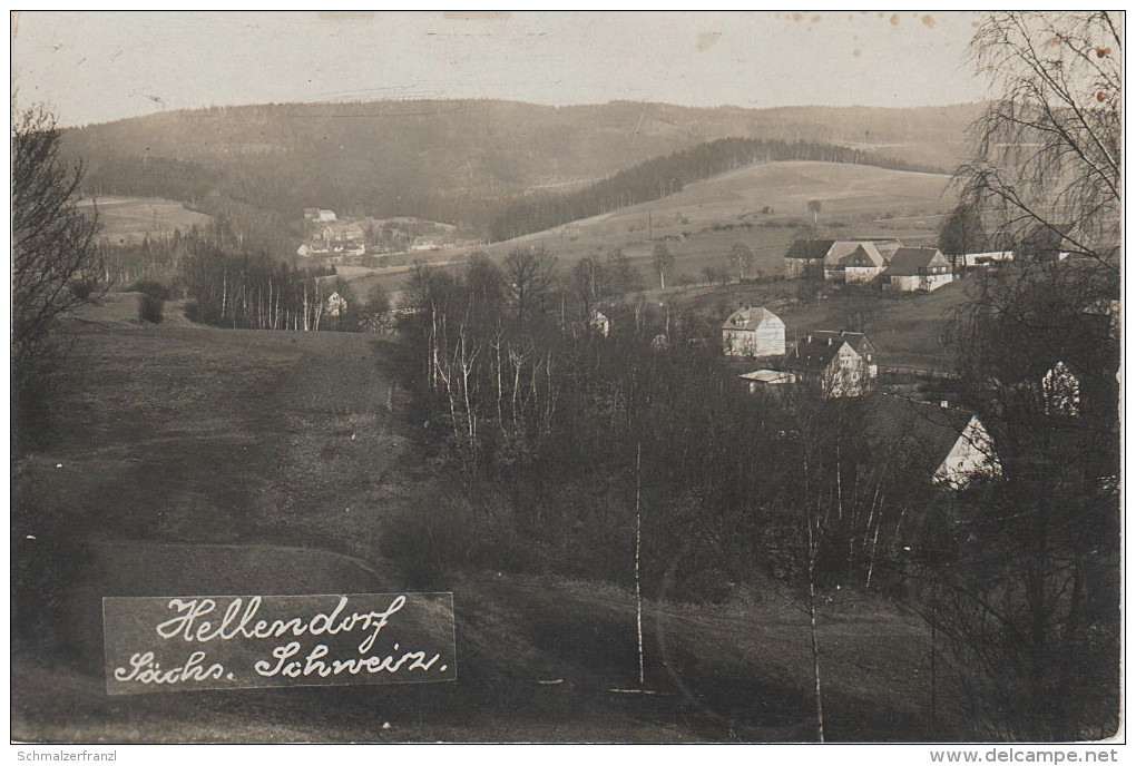 AK Hellendorf Bei Berggiesshübel Gottleuba Bahratal Markersbach Buchenhain Rosenthal Bielatal Bärhau Peterswald Raiza - Rosenthal-Bielatal