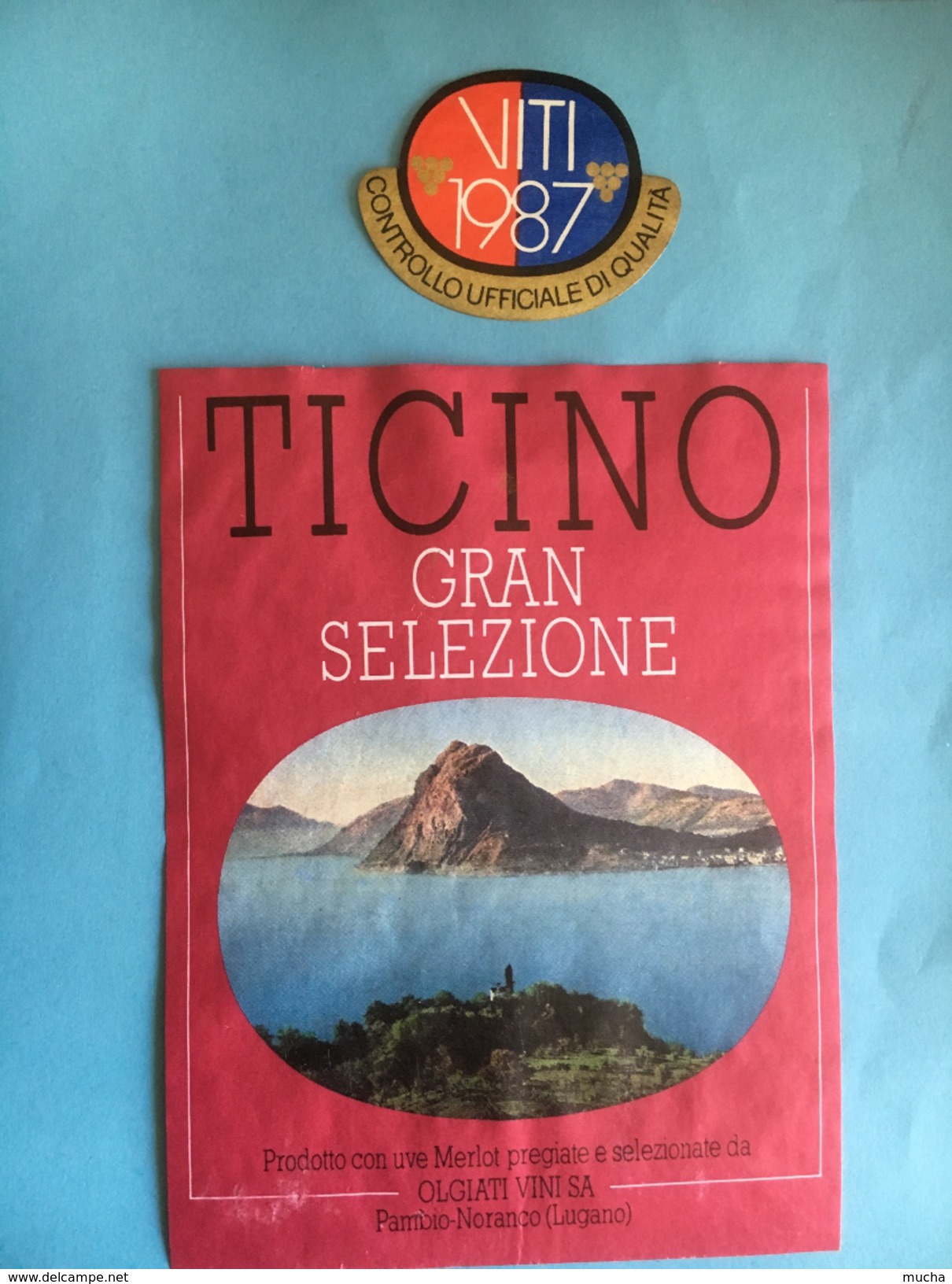 1490- Suisse Tessin Merlot Gran Selezione 1987 - Blumen