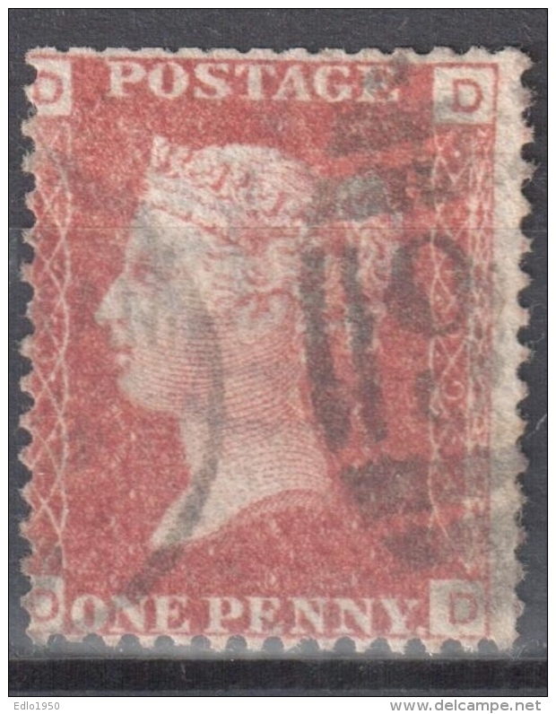 Great Britain 1858-79 - Queen Victoria, 1d Red - Mi.16 Plate 100 - Used - Used Stamps
