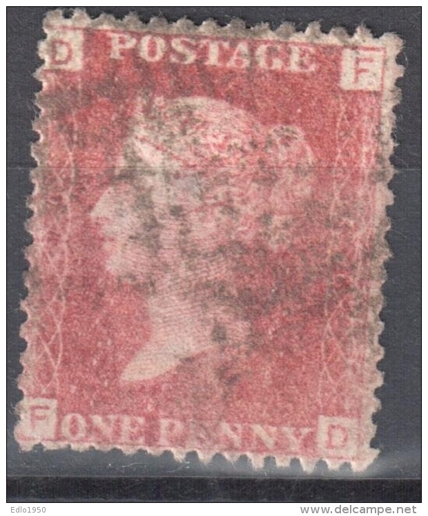 Great Britain 1858-79 - Queen Victoria, 1d Red - Mi.16  - Used - Used Stamps