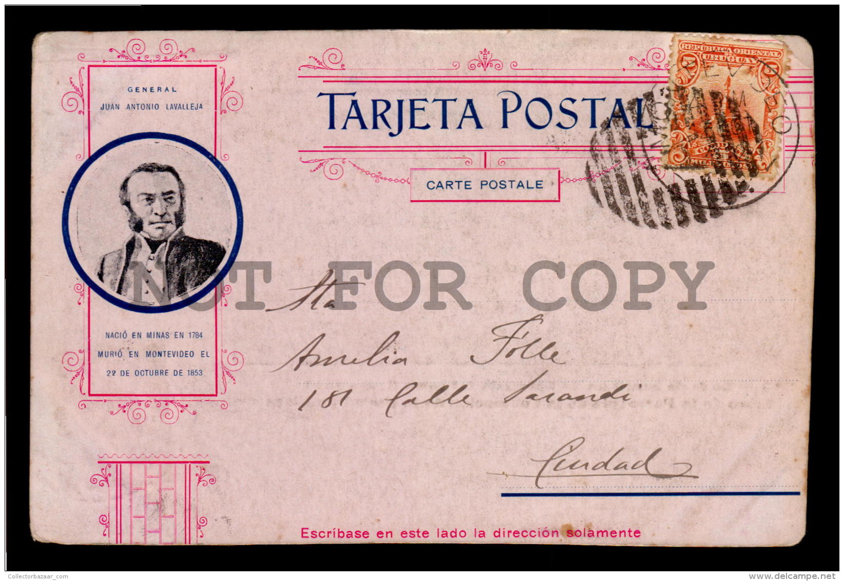 LAVALLEJA BIRTH URUGUAY TARJETA POSTAL Original C1900 POSTCARD CPA AK (W4_3191) - Uruguay